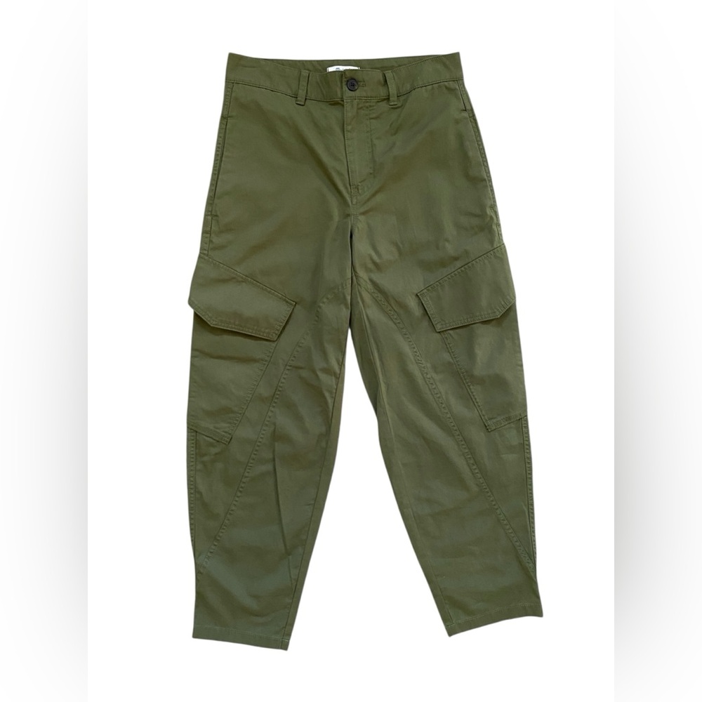 Madewell The Barrel Leg Utility Pant - Olive - Size 0